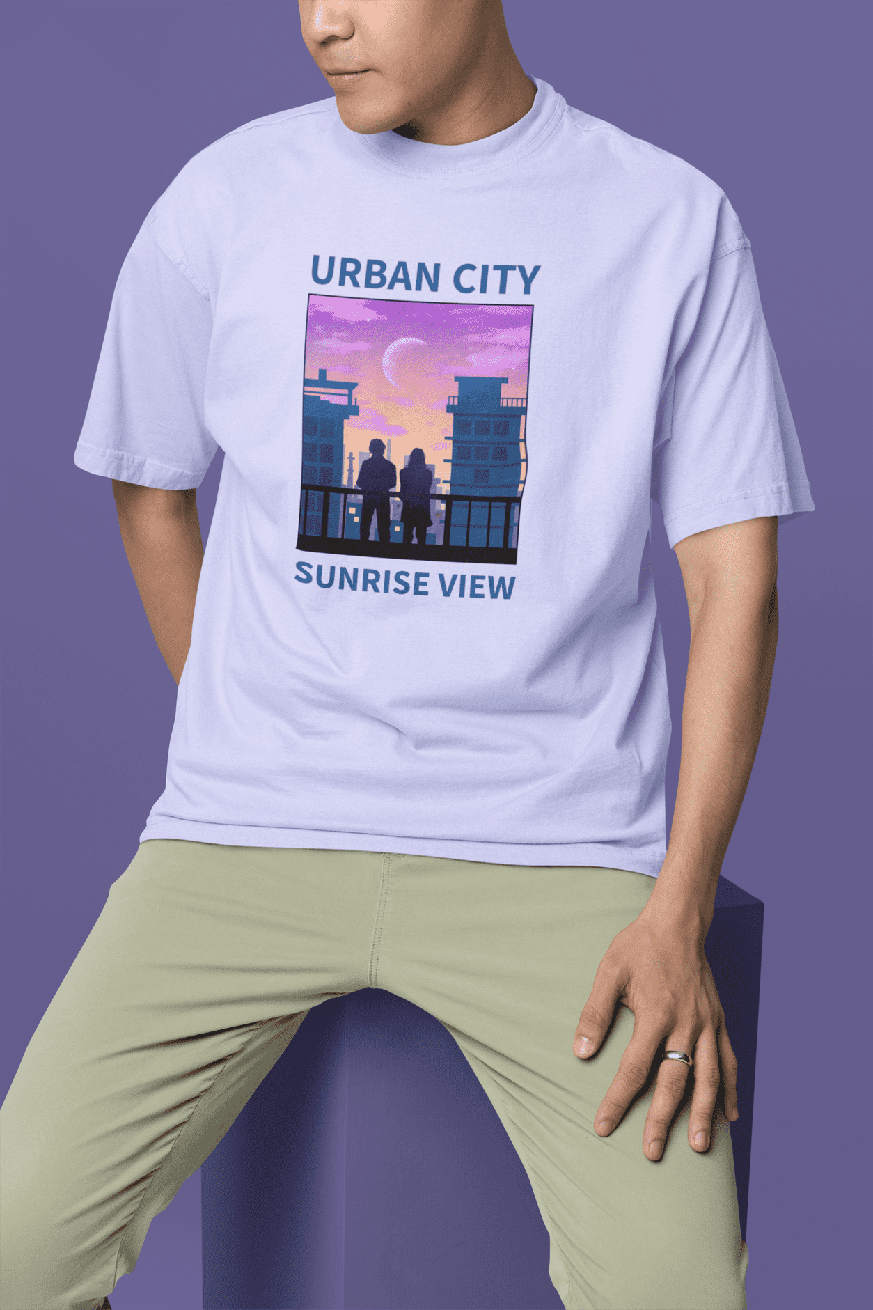 Urben City : Oversized Printed T-shirt