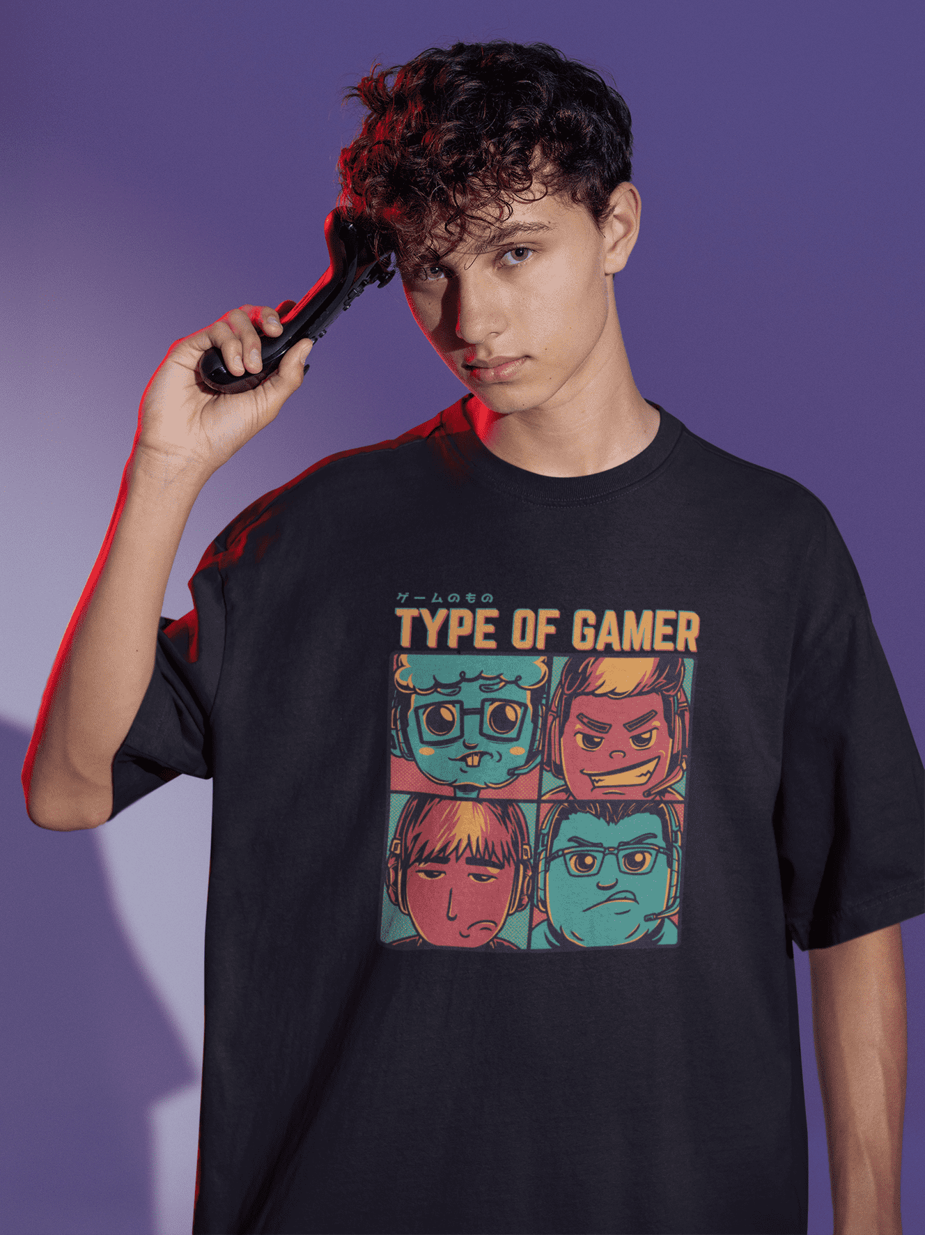 Type Of Gamers: Oversize Printed T-shirt