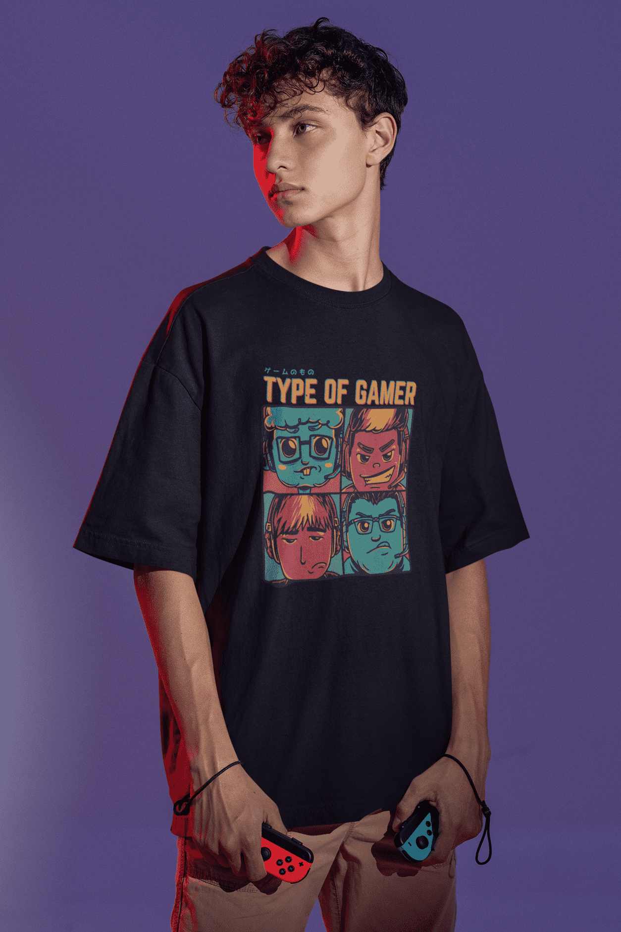 Type Of Gamers: Oversize Printed T-shirt