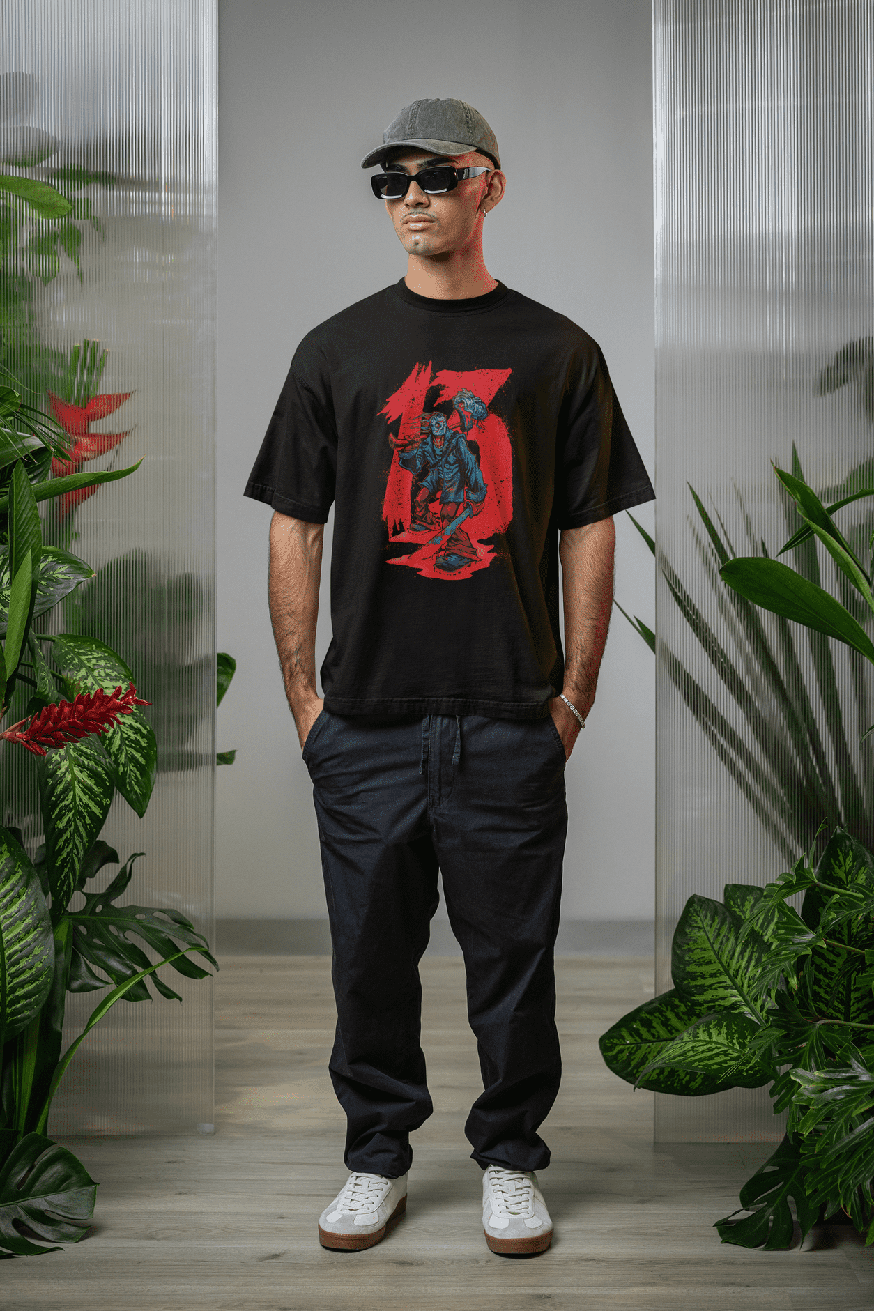 Slasher Mode: Oversize Printed T-shirt