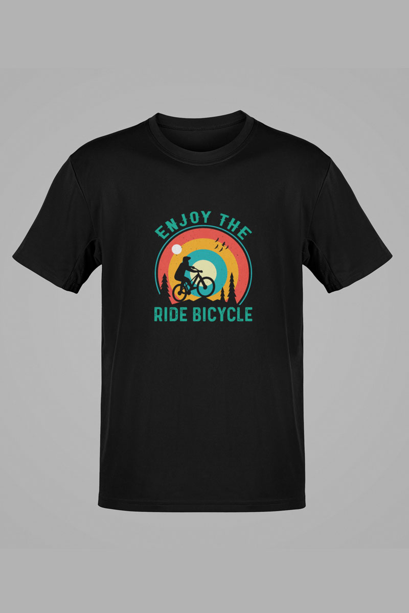 Retro Adventure T-Shirt – “Enjoy the Ride Bicycle” Graphic