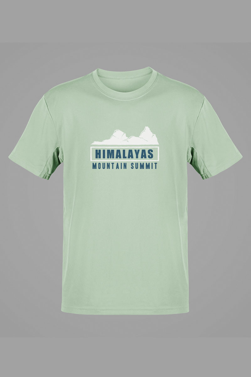 Himalayas Mountain Summit Mint Adventure Tee