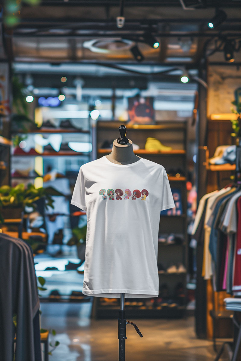 Anime Girls in Kimono Women T-Shirt White